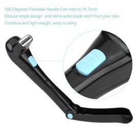 Afeitadora de espalda para hombres (DIY), Afeitadora eléctrica para el espalda cabello, Mango plegable de 180 grados, diseño inalámbric y Bateria cargada, afeitado húmedo o seco, Regalo de navidad para hombres