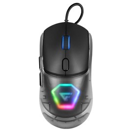 GAME FACTOR MOG530-BK Mouse Gamer, Sensor Pixart 3327, 12000 dpi, RGB, 3 Carcasas Intercambiables, Cable 1.8m, 10M Clics, Polling Rate 1000Hz, Ideal  