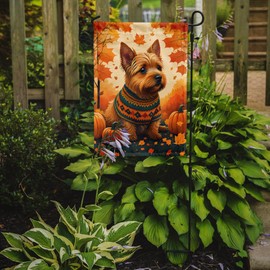 Caroline's Treasures DAC1061GF Norwich Terrier Fall Garden Flag Mailbox Flag Decorative Yard Flag Banner Outside Patio Artwork Yard Flower Beds, Garden Size, Multicolor