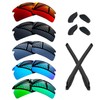 MYCOURAG 5 Pairs Replacement Lenses&Rubber Kits for Oakley Flak 2.0