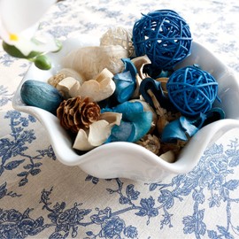 Qingbei Rina Potpourri Bags, Ocean Breeze Scented Potpourri Bowl Filler,Beach Coastal Blue Vase Filler,Home Fragrance Sachet of Petal,Bathroom Decor,9.9 Oz