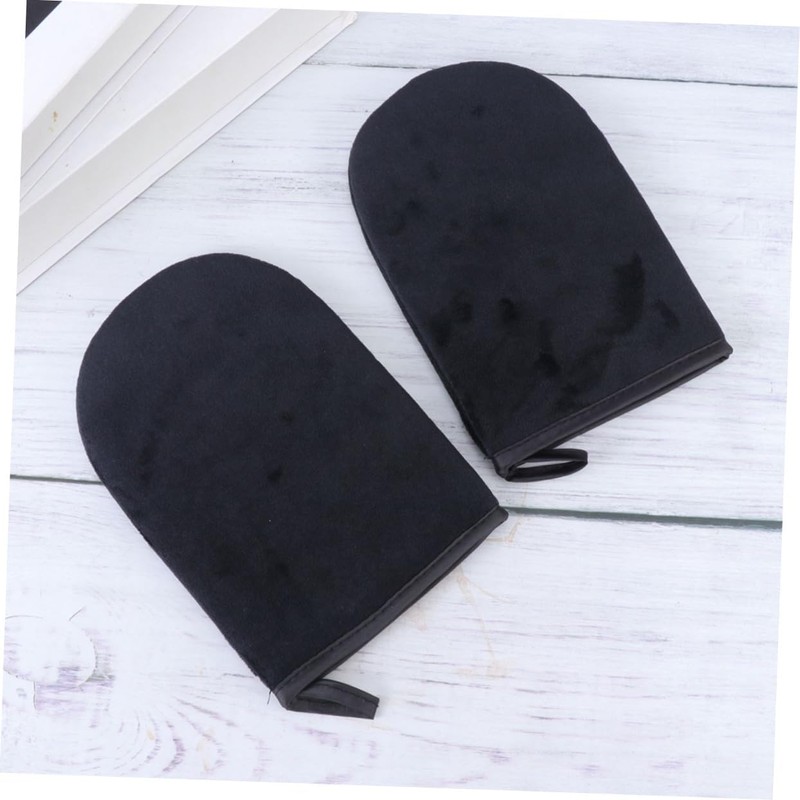 2piezas Guantes Autobronceadores Aplicadores De Autobronceadora Negros Bronceado Natural