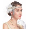Cizoe 1920s Headpiece Flapper Headband Roaring 20s Great Gatsby Feather