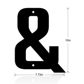 Ya_chtttwo Aluminum Numbers and Letters - Black Metal Door Numbers - Outdoor Metal Address Plate (10" &)