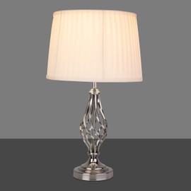Lighting Supermarket Queenswood Classic Table Lamp Base Only - Silver Chrome
