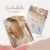 ONDEGO® Elegante Rückenkette mit Zirkonia-Blätter, 23cm, Karabinerverschluss, Silber/Gold/Roségold (Silber)