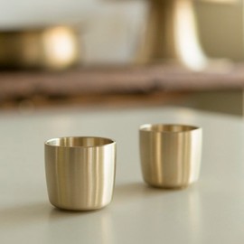 Notdam Bangjja Yugi Organic Glass Modern Drinking Glass 2P / 놋담  방짜유기 유기술잔 모던 술잔 2P