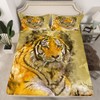 Tiger Bedding Sheet Wild Animal Fitted Sheet for Kids Boys