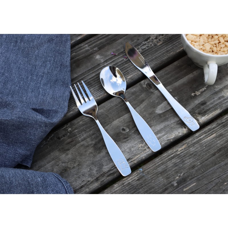 EXZACT Childrens Cutlery 9pcs Set Stainless Steel Kid Cutlery/Todler Silverware
