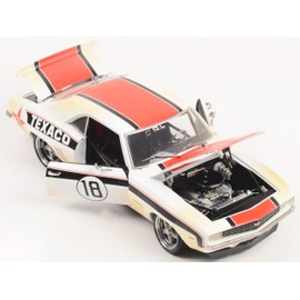 1969 Chevy Camaro RS #18 White with Red and Black Stripes (Raced Version) Pro Touring Limited Edition to 498 Pieces Worldwide 1/18 Diecast Model Car by GMP 18986