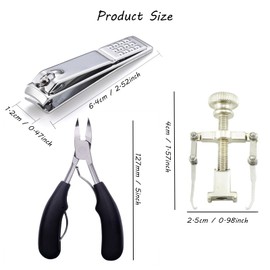 11 Pieces Ingrowing Toenail Kit, Sharp Ingrown Toenail Treatment Tools, Durable Pedicure Tools, Multi Use Nail Tools, Suitable For Trimming Thick And Ingrown Hard Nails