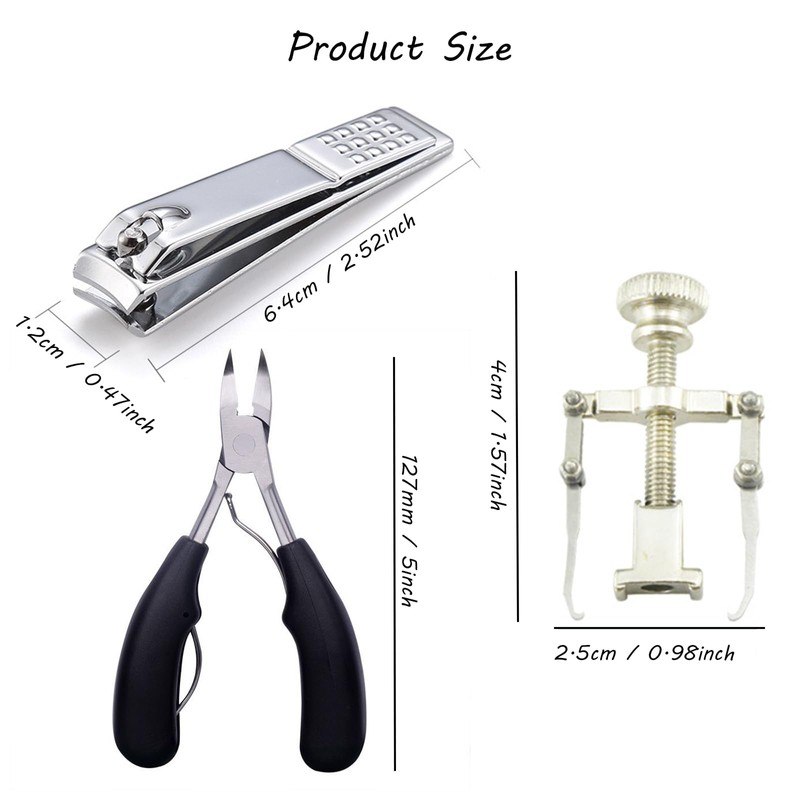 11 Pieces Ingrowing Toenail Kit, Sharp Ingrown Toenail Treatment Tools,