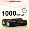 PAOWANG 18650 Rechargeable Battery 3.7Volt Li-ion Batteries 3500mAh Flat Top