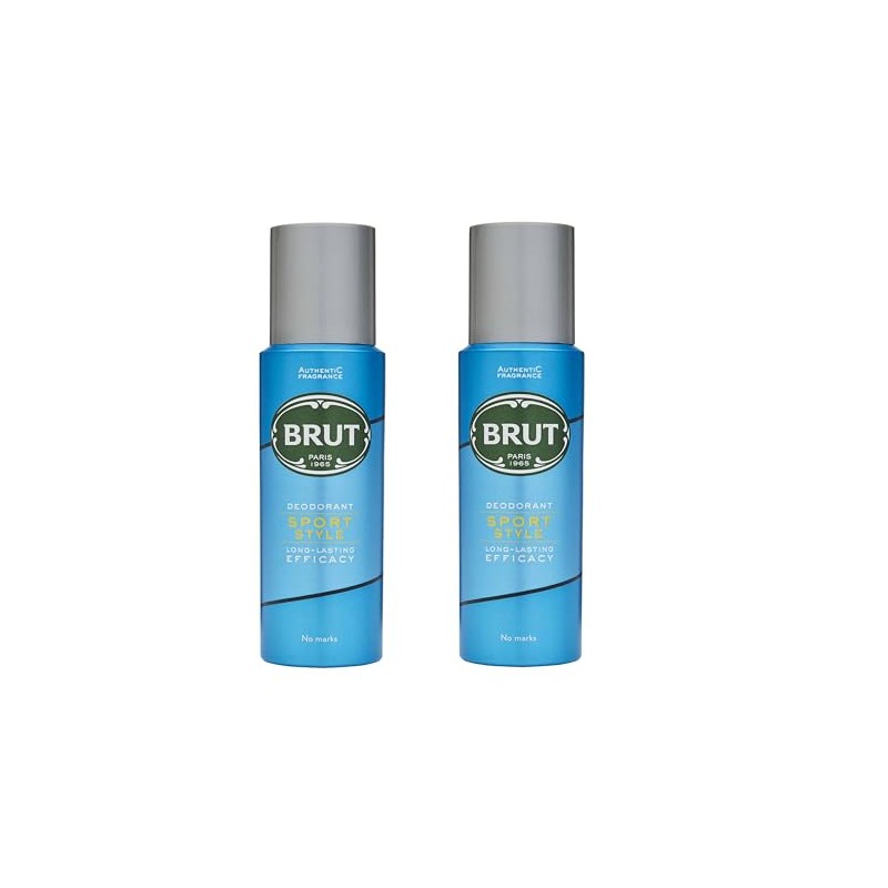 Brut Sports X 2 Deodorant Spray (Each 200Ml) Pack Of