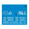 Weasch 2Pcs PCB Power Relay SRD-24VDC-SL-C, DC 24V Coil, 10A