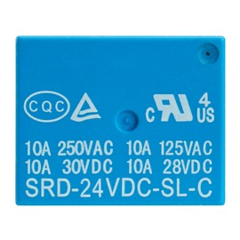 Weasch 2Pcs PCB Power Relay SRD-24VDC-SL-C, DC 24V Coil, 10A 250VAC, SPDT, 5 Pin, for Household Appliance Boards (2)