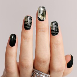 Press On Nails Short, DOPI Soft Gel Acrylic Press On Nails, Square Glue On Nails with Nail Glue, Supremely Fit & Natural Reusable Stick On Nails in 12 Sizes - 24 Fake Nails Kit (Midnight Rose)