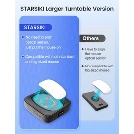 STARSIKI Mouse Jiggler Undetectable, No Need to Align Cursor, Mouse Mover Device with Adjustable Interval and Screen, Automatic Mouse Shaker Wiggler for Both Large and Small Mice, Real Random Movement
