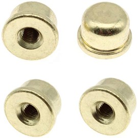1/4-27 Lamp Finials Caps FDXGYH 4pcs Solid Lamp Finials Caps Tapped of Tops for Lamp Shade Holder Harp(Gold)