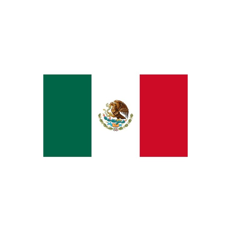 CafePress Mexican Flag Rectangle Sticker Rectangle Bumper Sticker Car Decal