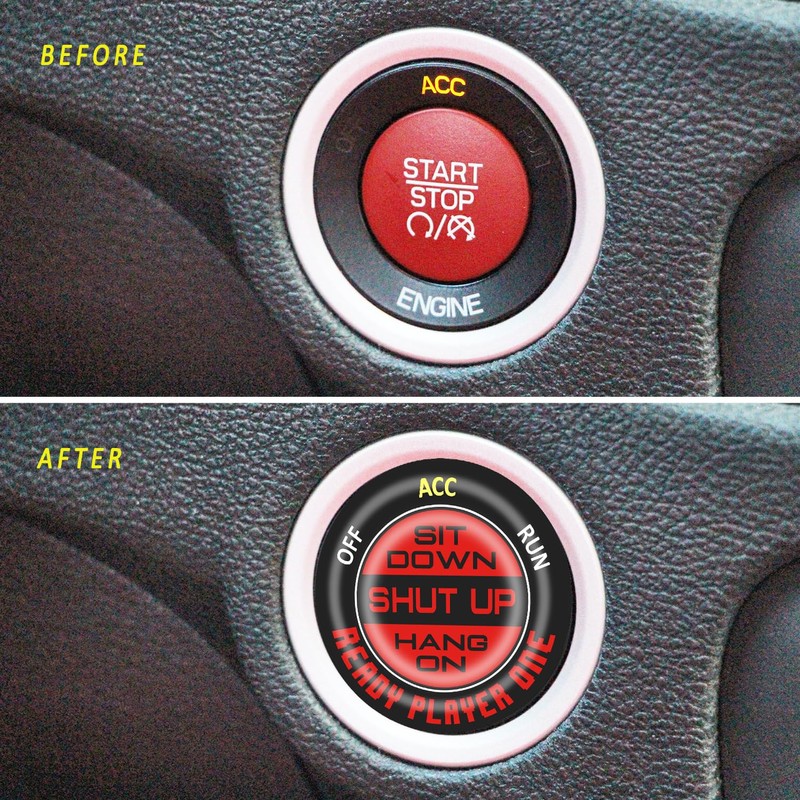 TOOLEPIC Push Start Button Cover for Dodge Challenger Charger Durango