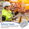 PATIKIL Survey Reflector Sheets 30x30mm, 12 Pcs Self-Adhesive Reflective Target