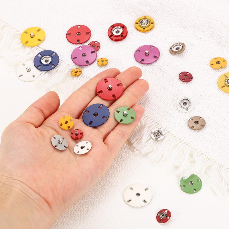 uxcell 10 Sets Sewing Snap Buttons, 10mm Invisible Press Studs
