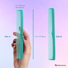 Allegro Combs 400 Barber Comb Hair Cutting Combs Pocket Combs Combs for Hair Stylist Comb Set Styling Comb 6 Pcs. (Mint)