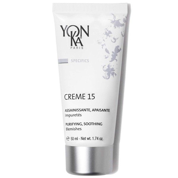 Yon-Ka Specifics Creme 15 (50ml) Acne Treatment Cream to Purify and Balance Blemish Prone Skin, Soothe Irritation with Chamomile, Paraben-Free