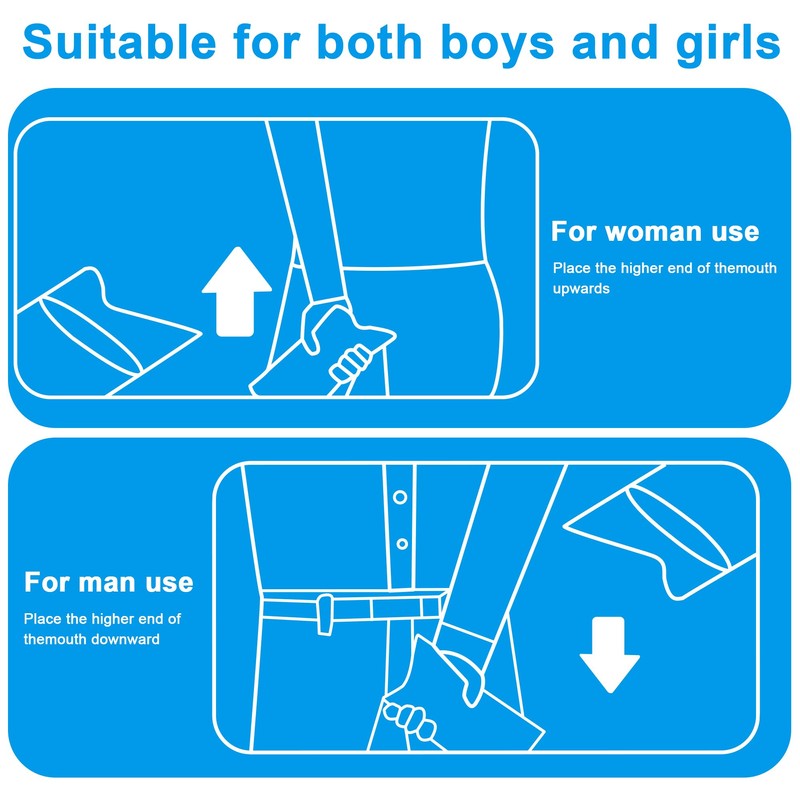 SZWLJ 6-Pack 900CC Blue Disposable Urine Bags for Camping Essentials