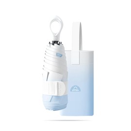 Stylish Compact Folding Gradient Umbrella with Ring Handle, Storage Bag Included, Parasol Cute, Ultra Lightweight, 8.5 oz (240 g), Convenient to Carry, UV Protection, 100% UV Protection, Heat Blocking