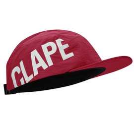 CLAPE 5 Panel Cap Men Women Short Peak Baseball Cap Quick Drying Short Brim Sports Cap Flat Cap Adjustable Trucker Hat Lightweight Snapback Hat, BSSP2531-Red, Unit size