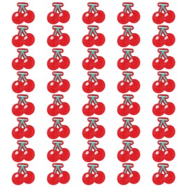 40PCS Mini Cherry Shape Iron on Patches, Fruit Theme Embroidered Applique Patch, Creative Food Sew on Embroidery Patches for Clothes Backpack Jean Jacket Hat Bag DIY Sewing Craft Decoration