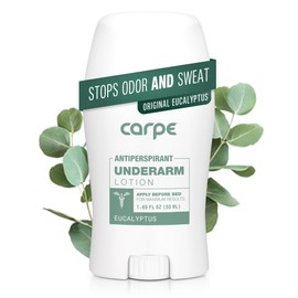 Carpe Underarm Antiperspirant and Deodorant, Clinical strength with all-natural Eucalyptus scent, Combat excessive sweating Stay fresh and dry, Great for hyperhidrosis