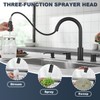 Tohlar 4 Hole Kitchen Faucet, Brushed Gold Kitchen Faucet with