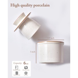 XTTAP Butter Crock, Spreadable Butter French Butter Keeper for Counter, Ceramic Butter Keeper, With water level line, Spot Warm White.