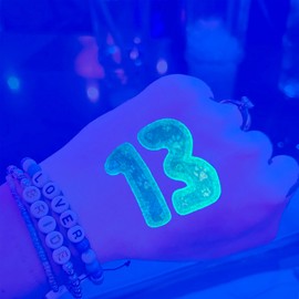 24 Pcs Glow in Dark, 13 Temporary Tattoos,23 styles and patterns,Color reference album and MV, Concert Accessories,Party dec,Fans Gifts