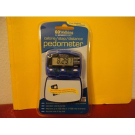 Go Walking Step and Distance Pedometer - Blue