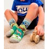 Jefferies Socks Boy's Space Pirate Dinosaur Fun Colorful Pattern Crew