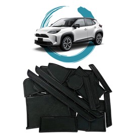 ruiya Toyota Yaris Cross 2024 Rubber Mat Anti-Slip Rubber Mat Anti-Scratch Mat Interior Rubber Mat Accessories Yaris Cloth Interior Parts Pocket Mat Scratch Resistant Non-Slip Anti-Slip Soundproof