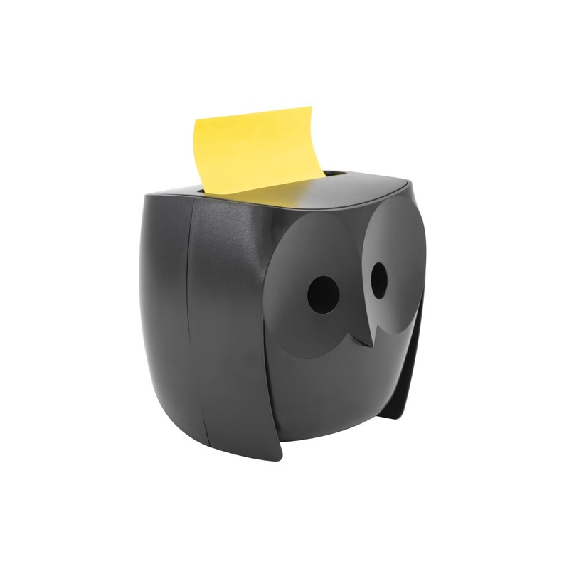 Post-it Z-Notes Dispenser Owl Black + Post-it Super Sticky Z-Notes