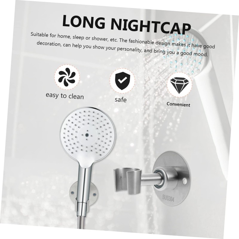 SEWACC Stainless Steel Adjustable Wall Mount Holder Handheld Shower Wand