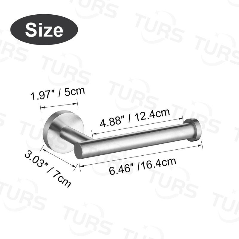 TURS Toilet Roll Holder Brushed Nickel Toilet Roll Holder Wall