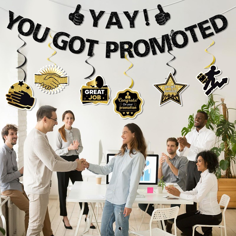 Yay! You Got Promoted Congratulations Banner Congratulations Decorations Promotion Decorations