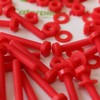 20 x Red Pan Head Screws Polypropylene (PP) Plastic Nuts