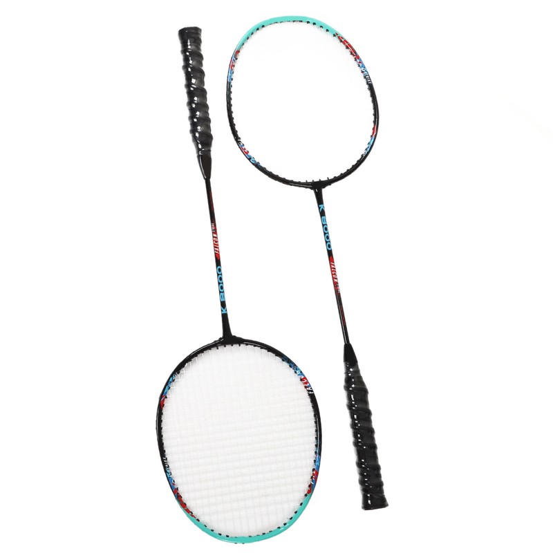 2PCS Badminton Rackets Iron Alloy Frame Integrated Shuttlecock Racquets for