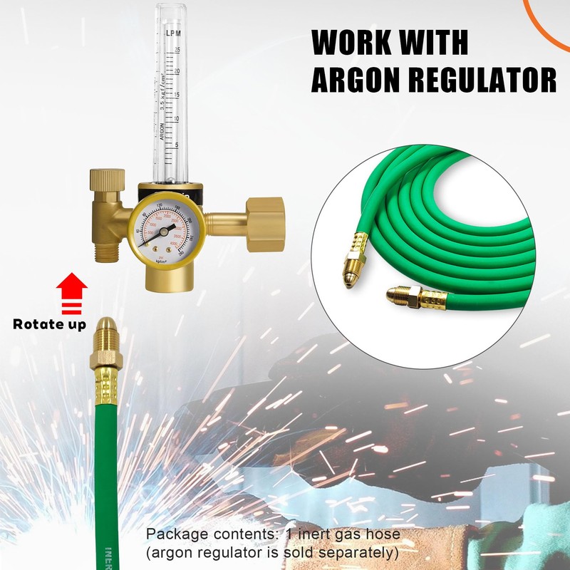 15FT Argon Gas Hose, Inert Gas Welding Hoses for MIG/TIG