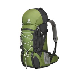 NEHOR 60L Hiking Backpack, Water Resistant Camping Backpack with Rain Cover, Large Lightweight Hiking Bag Outdoor Travel Daypack for Men Women, Green