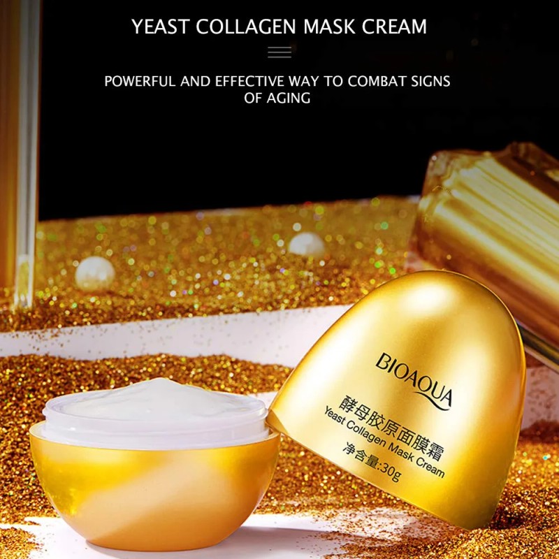 Bioaqua Crema Mascarilla Colágeno Levadura Antiedad Hidrata Todo Tipo De