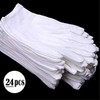 24 Pcs (12 Pair) White Cotton Gloves For Cosmetic Eczema,